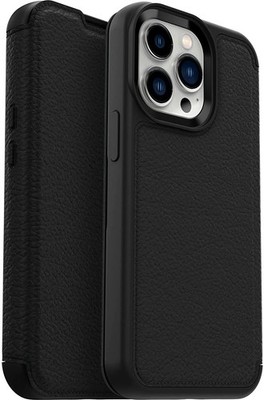 Otterbox Iphone 13 Pro (Only) Strada Series Case - Shadow, Card Holder, Genuine Leather, Pocket-Friendly, Folio Case