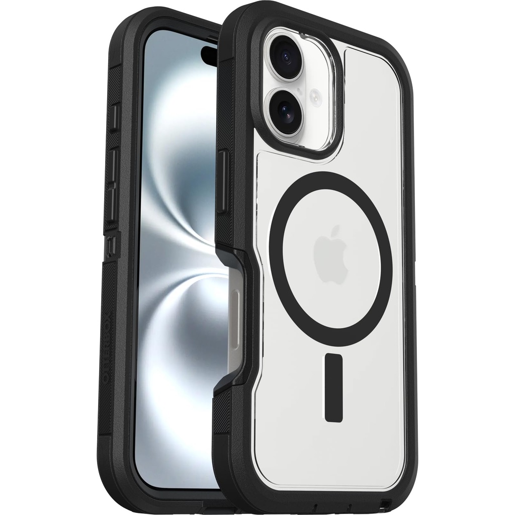 OtterBox iPhone 16 Defender Series Xt Clear Case - Dark Side
