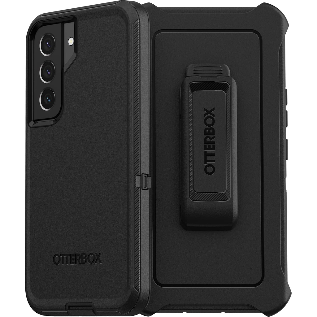 Otterbox Defender Rugged Carrying Case Holster For Samsung Galaxy S22 Smartphone, Black