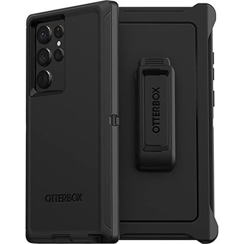 Otterbox Samsung Galaxy S22 Ultra 5g Defender Series Case - Black 77-86364, Multi-Layer & 4x Military Standard Drop Protection, Holster Kickstand