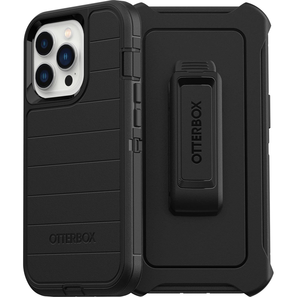Otterbox Iphone 13 Pro (Only) Defender Series Case - Black, Rugged & Durable, With Port Protection, Includes Holster Clip Kickstand