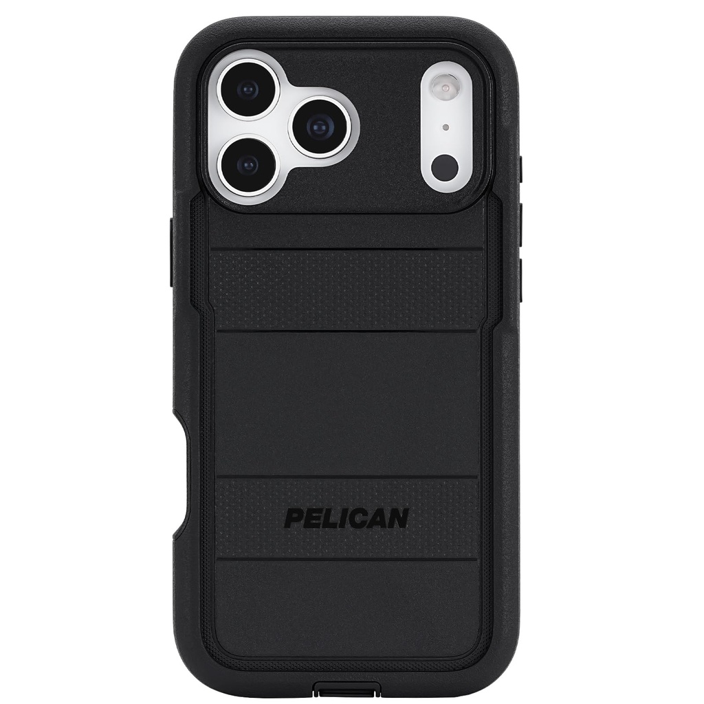 Pelican Voyager Iphone 17 Pro Max Case [Compatible With Magsafe] Rugged Phone Case W/ 24ft Military-Grade Drop Protection - Heavy Duty Phone Cover W/Belt Clip Holster For Iphone 17 Pro Max - Black