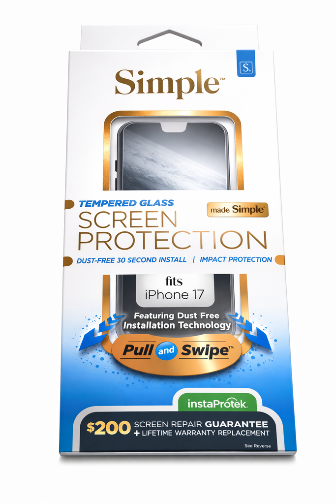 Simple Tempered Glass Screen Protector For Iphone 17 (Only)