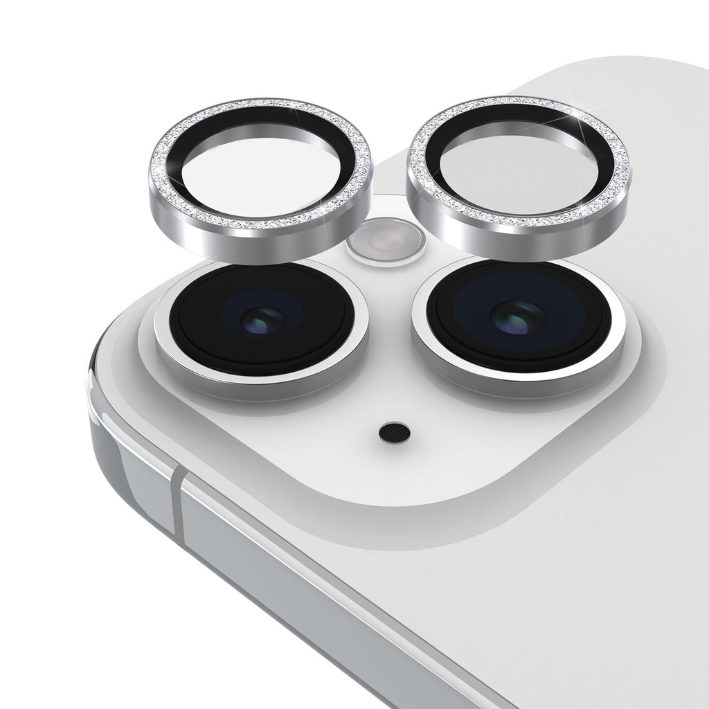 Case-Mate Camera Lens Protector With Twinkle Rings For Iphone 15 / Iphone 15 Plus - Double Tempered Glass - Durable, Anti-Scratch - Ultra Hd View W/Night Shooting, Bling, Case Friendly, Easy Install