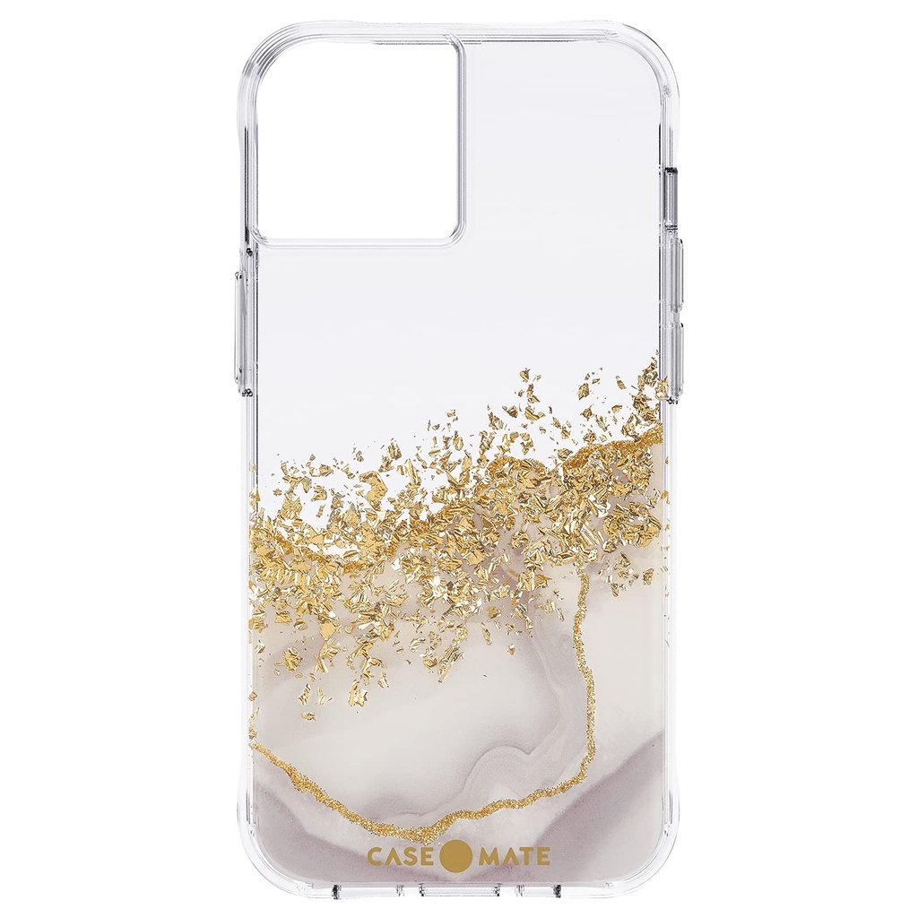 Case-Mate Iphone 13 Case - Karat Marble [10ft Drop Protection] [Wireless Charging Compatible] Luxury Cover With Cute Bling Sparkle For Iphone 13 6.1" - Anti-Scratch, Shock Absorbing Material, Slim Fit