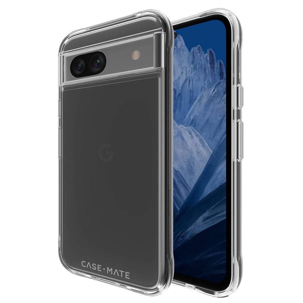 Case-Mate Google Pixel 8a Case 2024 Model, 6.1" - 12ft Drop Protective Phone Case - Wireless Charging Compatible With Anti-Fingerprint & Anti-Scratch Coating - Tough Clear