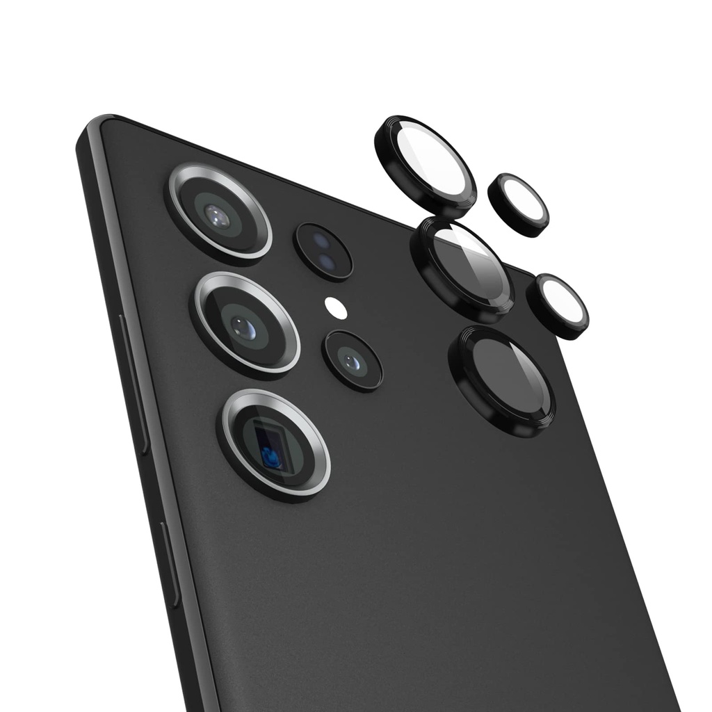 Case-Mate - Samsung Galaxy S23 Ultra Camera Lens Protector W/ Metal Rings - 9h Tempered Glass - Durable Anti-Scratch Tech & Anti-Shatter - Ultra Hd View