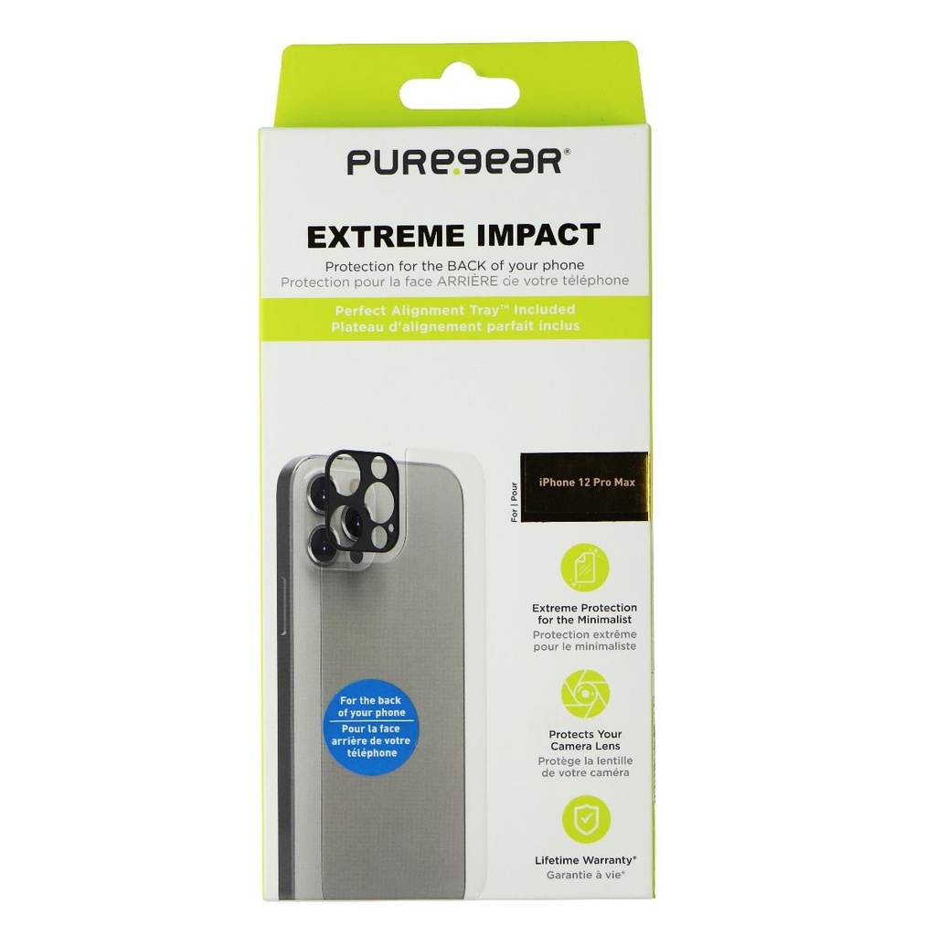 Puregear Extreme Impact Camera/Backside Protector For Iphone 12 Pro Max - Clear