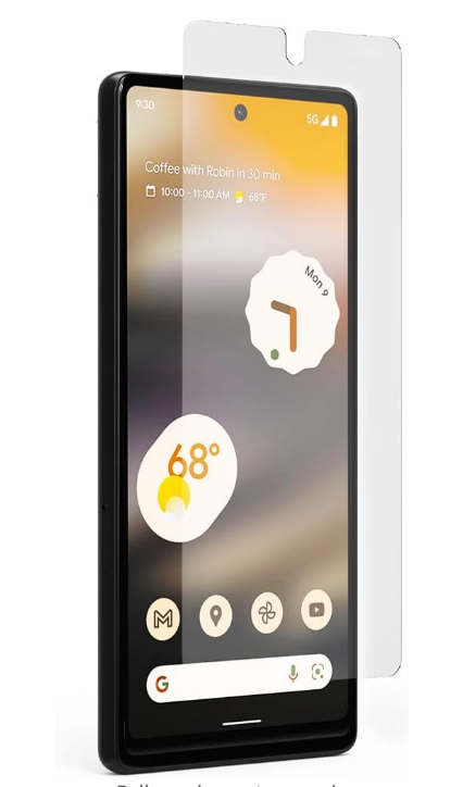 PureGear Google Pixel 6a Steel 360 Antimicrobial Tempered Glass Screen Protector