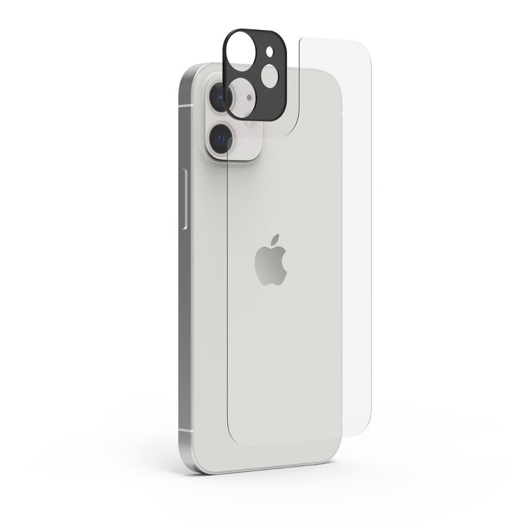 Puregear Apple Iphone 12 Protector For Back Of Phone + Glass Camera Lens Protector And Perfect Alignment Tray