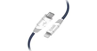 Elixage Usb Type-C Male To Cable (8", Blue)