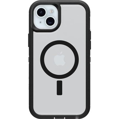 [840304736607] Otterbox Iphone 15 Plus And Iphone 14 Plus Defender Series Xt Clear Case - Dark Side (Black/Clear), Screenless, Rugged , Snaps To Magsafe, Lanyard Attachment (Ships In Polybag)