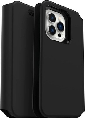 [840104289723] Otterbox Strada Via Case For Iphone 13 Pro, Shockproof, Drop Proof, Slim, Soft Touch Protective Folio Case With Card Holder, 2x Tested To Military Standard, Black