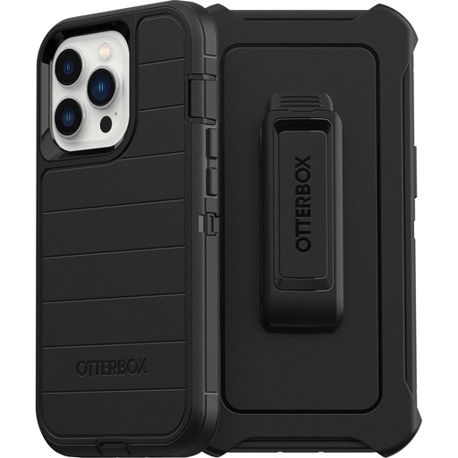 [840104265710] Otterbox Iphone 13 Pro (Only) Defender Series Case - Black, Rugged & Durable, With Port Protection, Includes Holster Clip Kickstand