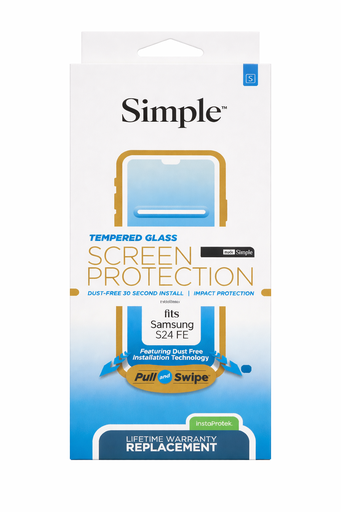 [810135814911] Simple Tempered Glass Screen Protector For Samsung Galaxy S24 Fe – Dust-Free Easy Install