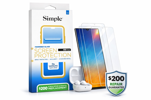 [810135810975] Simple Tempered Glass Screen Protector For Samsung Galaxy S24 – Hd Clarity, 30-Second Install