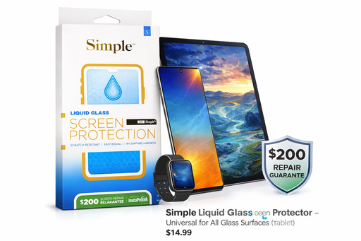 [810135810432] Simple Liquid Glass Screen Protector – Universal For All Glass Surfaces (Tablet)