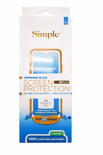 [810135819299] Simple Tempered Glass Screen Protection For Iphone 17 Pro (Only)
