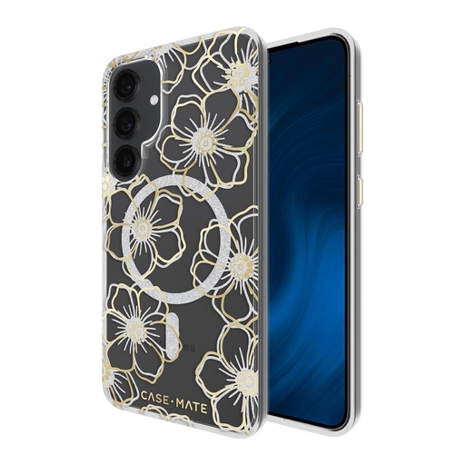 [840171746419] Case-Mate Samsung Galaxy S25 Plus Case [Magnetic And Wireless Charging] - Sparkly Floral Phone Cover With 12ft Drop Protection - Premium Phone Case For Samsung Galaxy S25 Plus 6.7" - Floral Gems