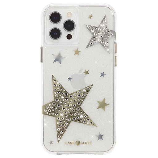 [840171703870] Case-Mate Sheer Superstar Case Apple Iphone 12/12 Pro Case Glitter [Shockproof Phone Case | Shimmering Stars Design | Anti-Scratch | Drop Protection Up To 3 M | Padded Corners ]