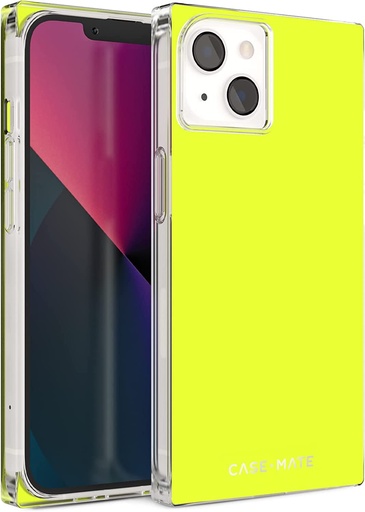 [840171720907] Case-Mate Blox Iphone 14/13 Case - Neon Lemon [10ft Drop Protection] [Compatible With Magsafe] Luxury Cover With Edges For Iphone 14/13 6.1", Anti-Scratch, Shock Absorbent