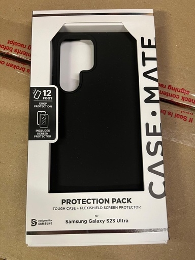 [840171726336] Case-Mate Samsung Galaxy S23 Ultra Case With Screen Protector (Flexishield) [6.8"] [10ft Drop Protection] [Wireless Charging] Tough Black Phone Case For Samsung Galaxy S23 Ultra - Anti-Scratch, Slim