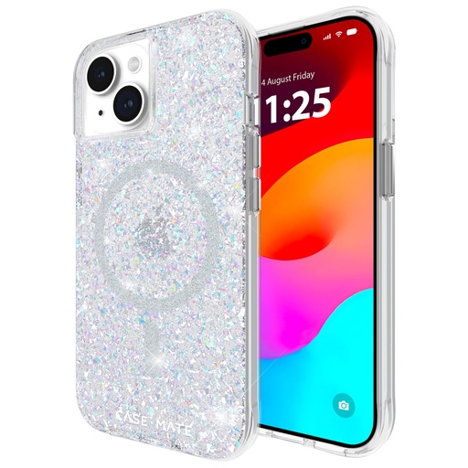 [840171728514] Case-Mate Iphone 15 Case - Twinkle Disco [12ft Drop Protection] [Compatible With Magsafe] Magnetic Cover With Cute Bling Sparkle For Iphone 15 6.1", Anti-Scratch, Shock Absorbent Material, Slim