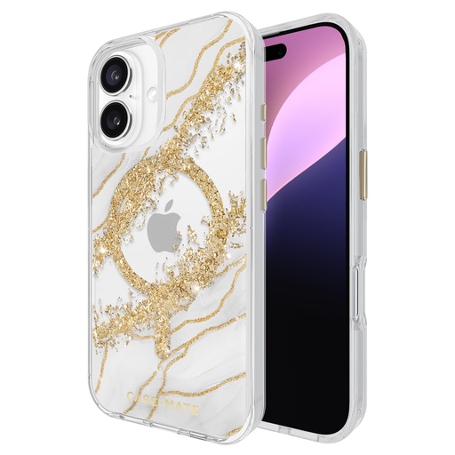[840171741407] Case-Mate iPhone 16 Case - Stylish Marble Case