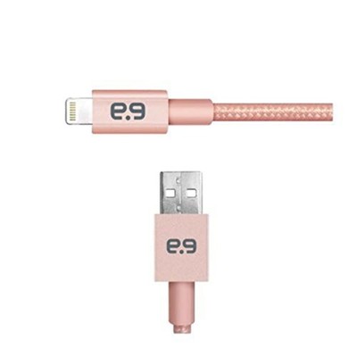 [810032991159] Puregear Braided Metallic Charge-Sync Cable For Apple Lightning Devices - Rose Gold 48"