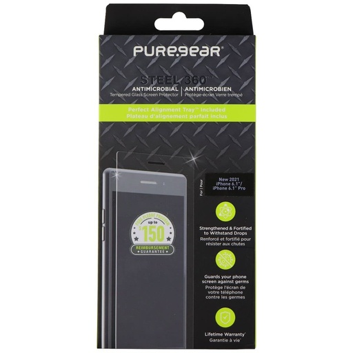 [810096250742] Puregear Steel 360 Tempered Glass For Apple Iphone 14 Pro (Only) Clear