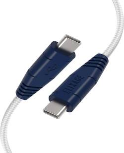 [097738606437] Elixage - Essential 8" Usb Type C-To-Usb Type C Charge-And-Sync Cable - White